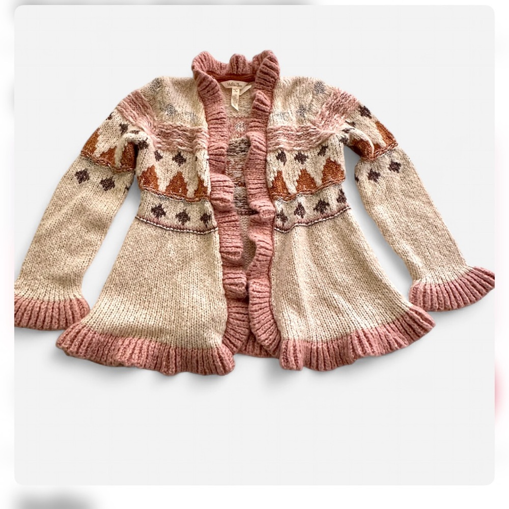 Matilda Jane Stephanie Cardigan Girls Just Imagine Open Ruffled Size 8